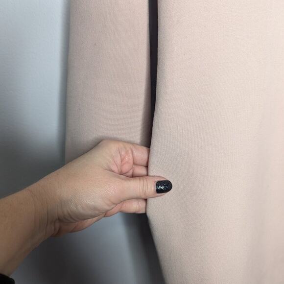 COS Pale Pink Long Sleeve Coat Zip Up Pockets Detachable Collar Lined Size 2 - Picture 6 of 8